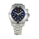 Breitling Super Avenger Chronograph 48 Black Dial Silver Steel Strap Watch for Men - A13375101B1A1 Authentic Buy Shop Now