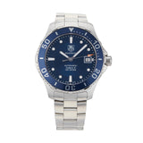 Tag Heuer Aquaracer Caliber 5 Automatic Blue Dial Silver Steel Strap Watch for Men - WAN2111.BA0822 Authentic Buy Shop Now