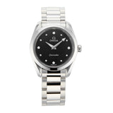 Omega Seamaster Aqua Terra Quartz Diamond Black Dial Silver Steel Strap Watch for Women - 220.10.28.60.51.001 Authentic Buy Shop Now