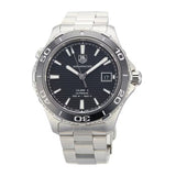 Tag Heuer Aquaracer Caliber 5 Automatic Black Dial Silver Steel Strap Watch for Men - WAK2110.BA0830 Authentic Buy Shop Now