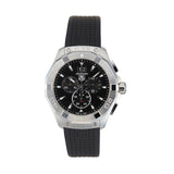 Tag Heuer Aquaracer Chronograph Black Dial Black Rubber Strap Watch for Men - CAY1110.FT6041 Authentic Buy Shop Now