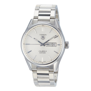 Tag Heuer Carrera Calibre 5 Automatic White Dial Silver Steel Strap Watch for Men - WAR201B.BA0723 Authentic Buy Shop Now