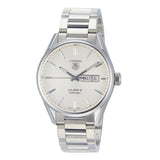 Tag Heuer Carrera Calibre 5 Automatic White Dial Silver Steel Strap Watch for Men - WAR201B.BA0723 Authentic Buy Shop Now