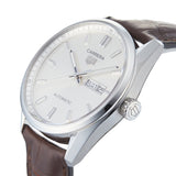 Tag Heuer Carrera Day Date Silver Dial Brown Leather Strap Watch for Men - WBN2011.FC6484 Authentic Buy Shop Now