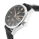 Tag Heuer Carrera Calibre 5 Automatic Black Dial Black Leather Strap Watch for Men - WAR201C.FC6266 Authentic Buy Shop Now