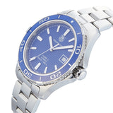 Tag Heuer Aquaracer Calibre 5 Automatic Blue Dial Silver Steel Strap Watch for Men - WAK2111.BA0830 Authentic Buy Shop Now