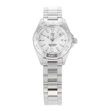 Tag Heuer Aquaracer Quartz Mother of Pearl White Dial Silver Steel Strap Watch for Women - WBD1411.BA0741 Authentic Buy Shop Now