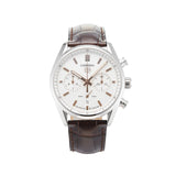 Tag Heuer Carrera Chronograph White Dial Brown Leather Strap Watch for Men - CBN2013.FC6483 Authentic Buy Shop Now