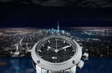 Burberry Utilitarian Chronograph Black Dial Silver Steel Strap Watch For Men - BU9800 Authentic Buy Shop Now