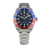 Tag Heuer Aquaracer GMT Caliber 7 Pepsi Black Dial Silver Steel Strap Watch for Men - WAY201F.BA0927 Authentic Buy Shop Now