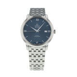Omega De Ville Prestige Co-Axial Orbis Blue Dial Silver Steel Strap Watch for Men - 424.10.40.20.03.001 Authentic Buy Shop Now