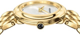 Versace V-Flare Quartz Silver Dial Gold Steel Strap Watch for Women - VEBN00718 Authentic Buy Shop Now
