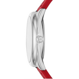 Michael Kors Janelle Three Hand Red Dial Red Rubber Strap Watch For Women - MK7144 Authentic Buy Shop Now