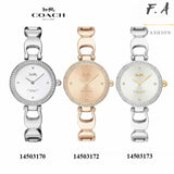 Coach Park Crystals Silver Dial Silver Steel Strap Watch for Women - 14503170 Authentic Buy Shop Now
