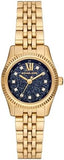 Michael Kors Lexington Three-Hand Blue Dial Gold Steel Strap Watch for Women - MK4802 Authentic Buy Shop Now