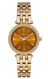 Michael Kors Darci Amber Dial Gold Steel Strap Watch for Women - MK3408 Authentic Buy Shop Now