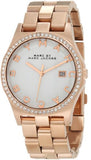 Marc Jacobs Henry Diamonds White Dial Rose Gold Steel Strap Watch for Women - MBM3079 Authentic Buy Shop Now