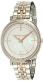 Michael Kors Cinthia Mother of Pearl Dial Two Tone Steel Strap Watch For Women - MK3831 Authentic Buy Shop Now