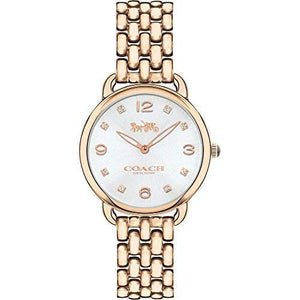 Coach Delancey White Dial Rose Gold Steel Strap Watch for Women - 14502783 Authentic Buy Shop Now