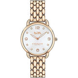 Coach Delancey White Dial Rose Gold Steel Strap Watch for Women - 14502783 Authentic Buy Shop Now