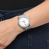 Guess Dazzler Diamonds Silver Dial Silver Steel Strap Watch for Women - W0335L1 Authentic Buy Shop Now