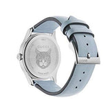 Gucci G Timeless Quartz Mother of Pearl Dial Blue Leather Strap Watch For Women - YA1264124 Authentic Buy Shop Now