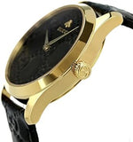 Gucci G Timeless Quartz Black Dial Black Leather Strap Watch For Women - YA1264034A Authentic Buy Shop Now