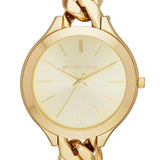Michael Kors Runway Gold Dial Gold Steel Strap Watch for Women - MK3222 Authentic Buy Shop Now