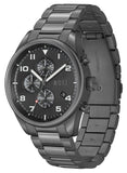 Hugo Boss View Chronograph Grey Dial Grey Steel Strap Watch For Men - 1513991 Authentic Buy Shop Now