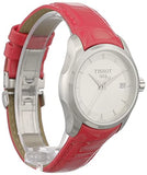 Tissot Couturier Lady Silver Dial Red Leather Strap Watch for Women - T035.210.16.031.01 Authentic Buy Shop Now