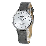 Coach Slim Easton Silver Dial Grey Leather Strap Watch for Women - 14502686 Authentic Buy Shop Now