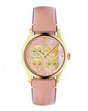 Gucci G Timeless Quartz Mother of Pearl Dial Pink Leather Strap Watch For Women - YA1264132 Authentic Buy Shop Now