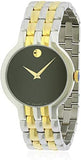 Movado Veturi Quartz Black Dial Two Tone Steel Strap Watch for Men - 0606932 Authentic Buy Shop Now