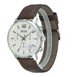 Hugo Boss Attitude White Dial Brown Leather Strap Watch for Men - 1513609 Authentic Buy Shop Now