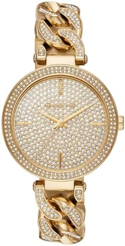 Michael Kors Catelyn Crystals Gold Dial Gold Steel Strap Watch For Women - MK4674 Authentic Buy Shop Now