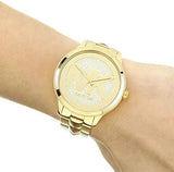 Michael Kors Runway Mercer Crystals Gold Dial Gold Steel Strap Watch For Women - MK6714 Authentic Buy Shop Now