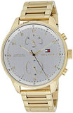 Tommy Hilfiger Chase Quartz White Dial Gold Steel Strap Watch for Men - 1791576 Authentic Buy Shop Now
