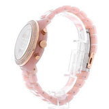 Michael Kors Runway Chronograph White Dial Pink Steel Strap Watch for Women - MK7424 Authentic Buy Shop Now