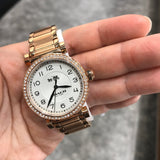 Coach Madison Crystals White Dial Rose Gold Steel Strap Watch For Women - 14502405 Authentic Buy Shop Now