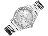 Guess Dazzler Diamonds Silver Dial Silver Steel Strap Watch for Women - W0335L1 Authentic Buy Shop Now