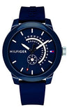 Tommy Hilfiger Denim Quartz Blue Dial Blue Rubber Strap Watch for Men - 1791482 Authentic Buy Shop Now