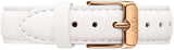 Daniel Wellington Petite Bondi White Dial White Leather Strap Watch for Women - DW00100189 Authentic Buy Shop Now