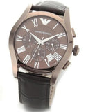 Emporio Armani Valente Classic Brown Dial Brown Leather Strap Watch For Men - AR1609 Authentic Buy Shop Now