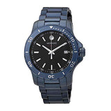 Movado Series 800 Black Dial Blue Ion Plated Steel Strap Watch for Men - 2600139 Authentic Buy Shop Now
