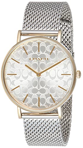Coach Perry Silver Dial Silver Mesh Bracelet Watch for Women - 14503387 Authentic Buy Shop Now