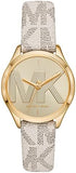 Michael Kors Jaycie Quartz Gold Dial White Leather Strap Watch for Women - MK2861 Authentic Buy Shop Now