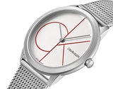 Calvin Klein Minimal White Dial Silver Mesh Bracelet Watch for Men - K3M51152 Authentic Buy Shop Now