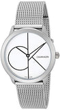 Calvin Klein Minimal White Dial Silver Mesh Bracelet Watch for Women - K3M5215X Authentic Buy Shop Now