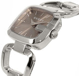 Gucci G Gucci Brown Dial Silver Steel Strap Watch For Women - YA125507 Authentic Buy Shop Now