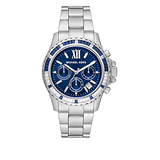 Michael Kors Everest Chronograph Blue Dial Silver Steel Strap Watch For Women - MK7237 Authentic Buy Shop Now